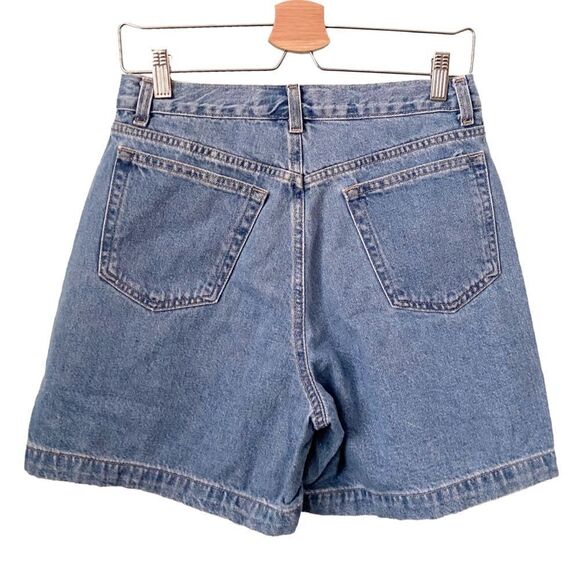 Liz Claiborne Classic Fit Mom Shorts High Rise Blue Denim Shorts in Size 8 - Picture 2 of 9
